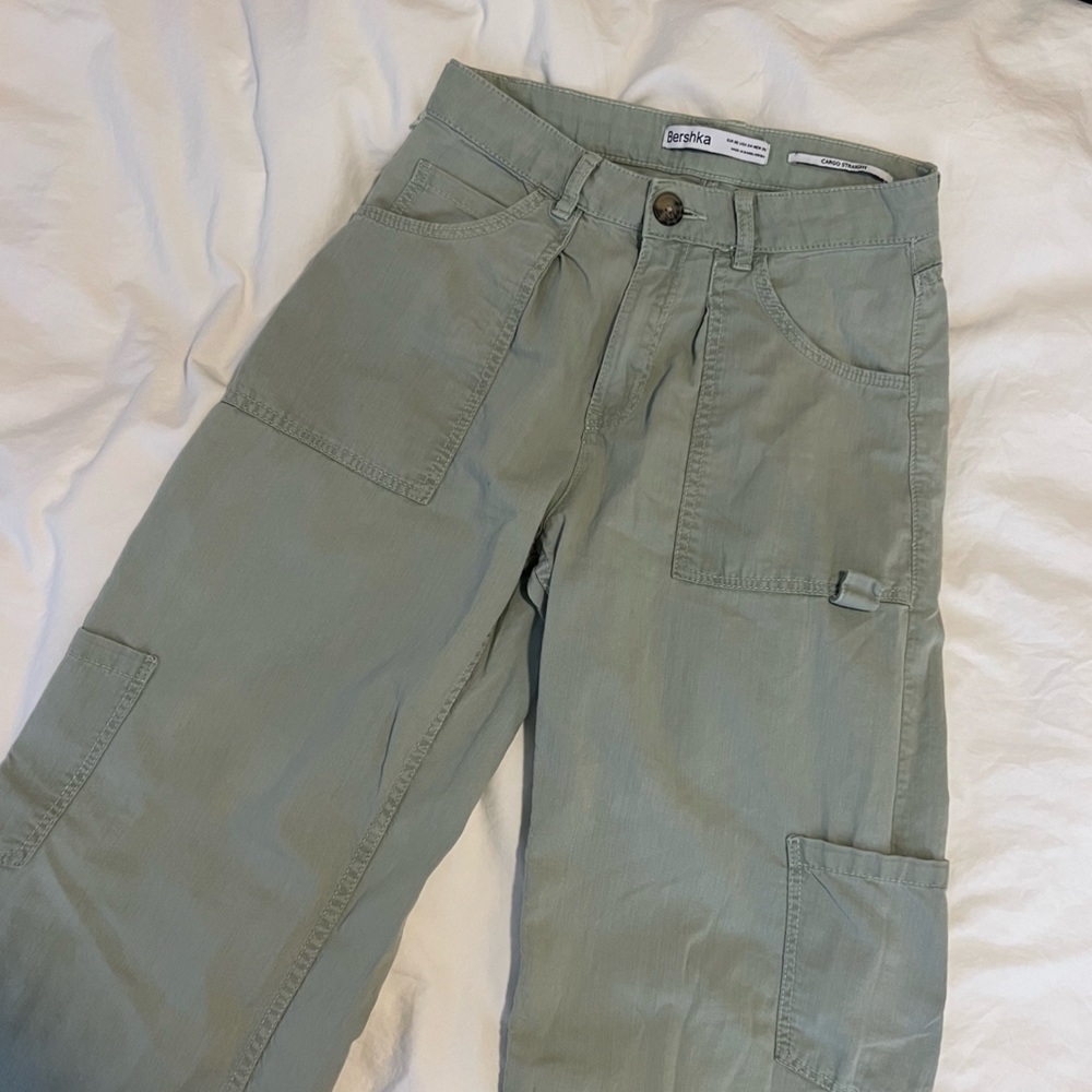 Bershka Green Cargo Pants